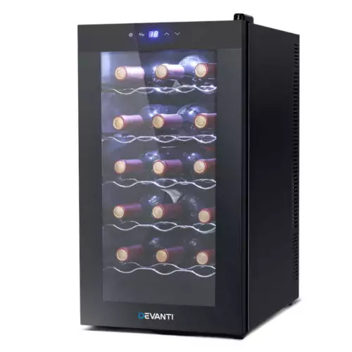 NNEDSZ Wine Cooler 18 Bottles Glass Door Beverage 